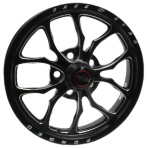 64 Pro Forged Wicked 15x3.500 Lug Mount Black Anodized/Machined 5x4.75BC 1.75BS