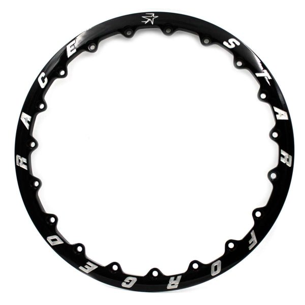 930-7519-B1 (1) 15" Truck Star Bead-Loc Ring 19 hole - Gloss Black